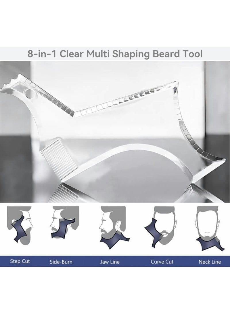 أداة تشكيل اللحية الشفافة متعددة الاستخدامات 8 في 1 - Image 1